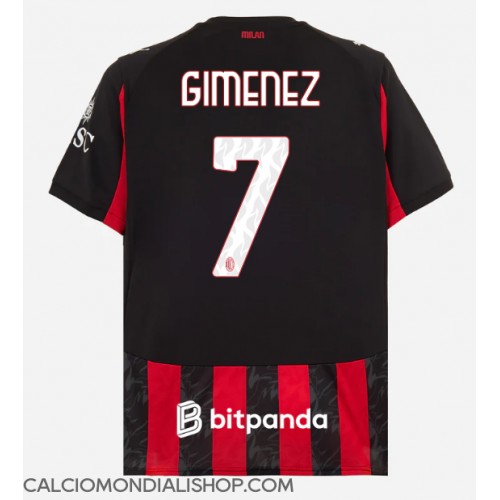 Maglie da calcio AC Milan Santiago Gimenez #7 Prima Maglia 2025-26 Manica Corta